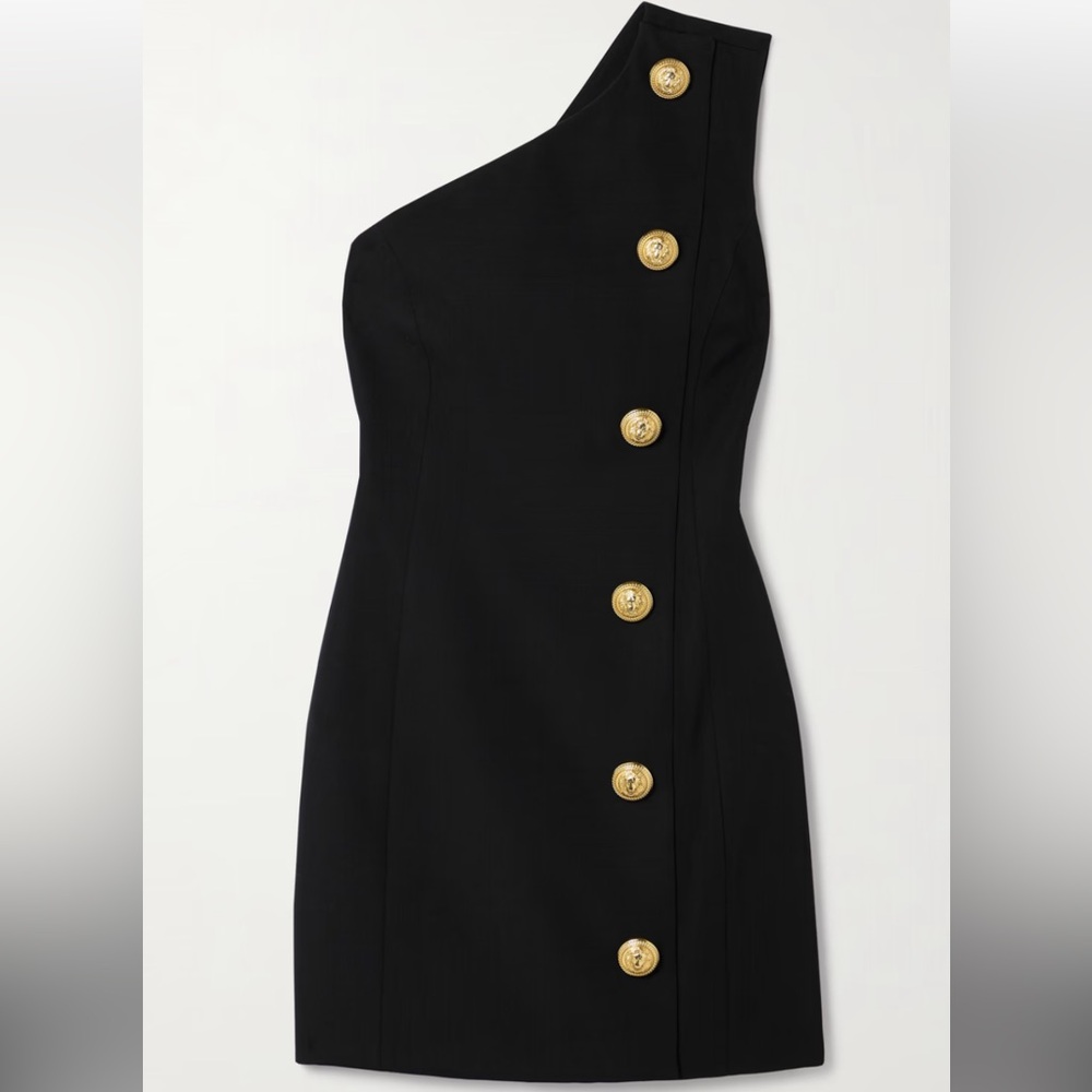 Black Asymmetrical One Shoulder Cocktail Dress Size Small NEVER WORN